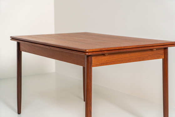 Table à manger danoise extensible en teck, années 1960. – Tables de salle à manger, Wood, Vintage (photo 5 of 11)