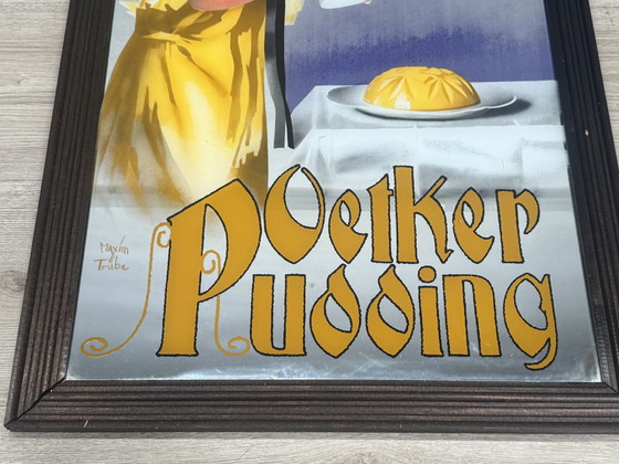 Image 1 of Vintage Oetker Pudding Reclamespiegel – zeldzaam & decoratief