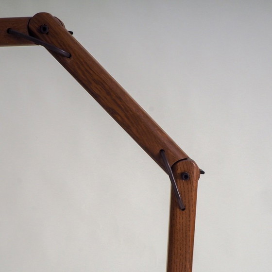 Image 1 of Lampadaire vintage danois avec abat-jour tissé