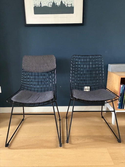 2x Wire chair HK Living