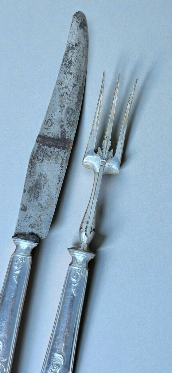 Leg of Lamb Cutlery Service, Silver, Minerva Hallmark – Cutlery Sets, Art Nouveau (photo 4 of 9)