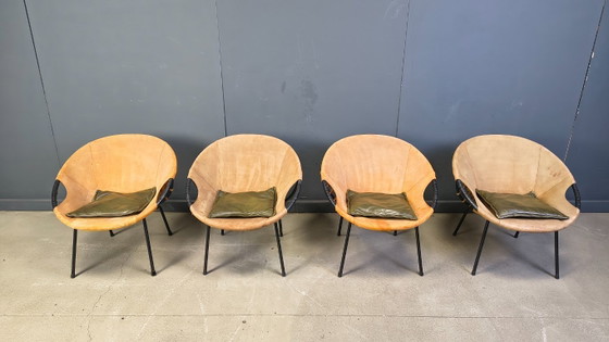 Image 1 of Vintage balloon chairs by Lush & co, 1960s - set of 4