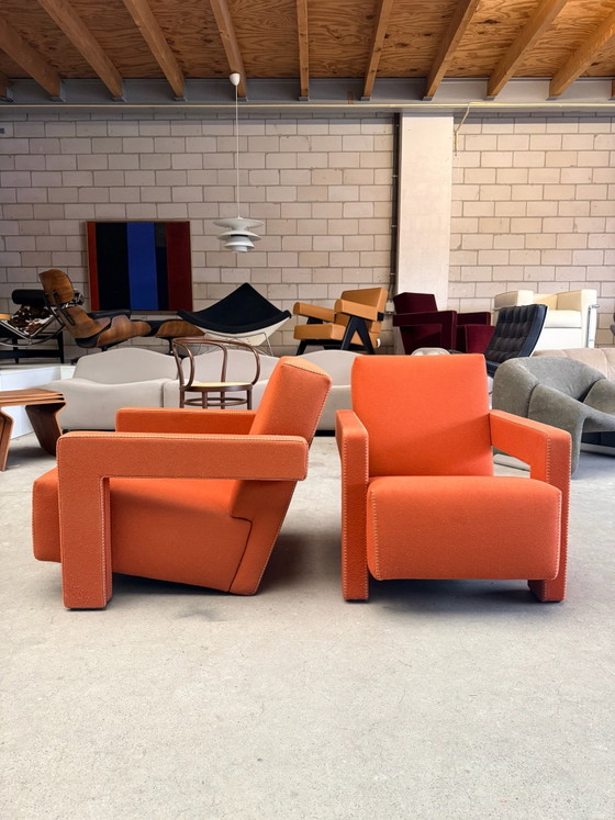Fauteuil Cassina Utrecht, Gerrit Rietveld (stock: 2), Textile, Bois, Orange (photo 8 sur 15)