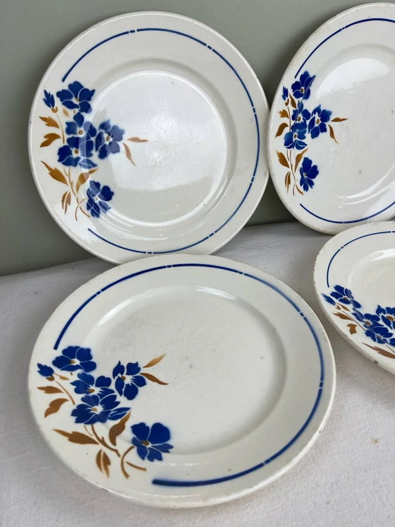 4 platos llanos antiguos – Loza, Porcelain (photo 3 of 11)