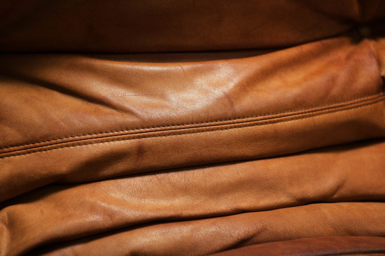 Image 1 of Perfect Rich Patinated Togo in Original Natural Leather by Michel Ducaroy - Ligne Roset