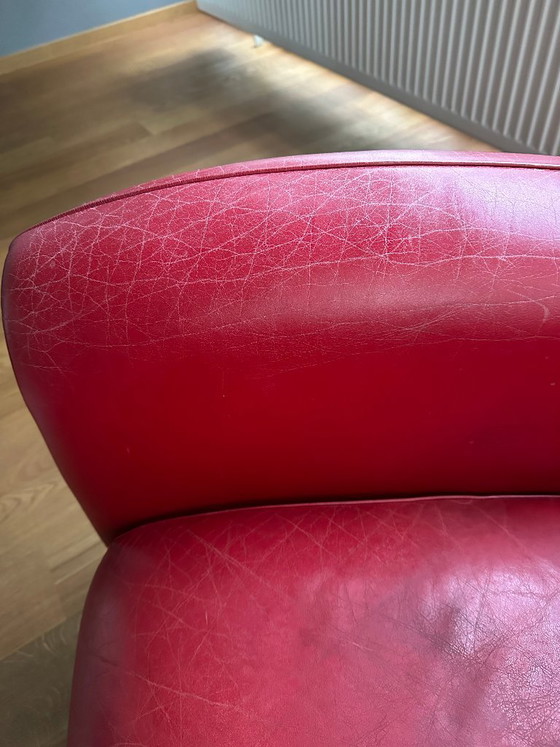DeSede DS57 Design Franz Romero - rosso - base a slitta in alluminio lucidato – de Sede, Poltrone, Leather (photo 3 of 5)