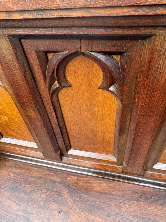 Panca in Legno Neogotico – Panche, Wood (photo 4 of 12)
