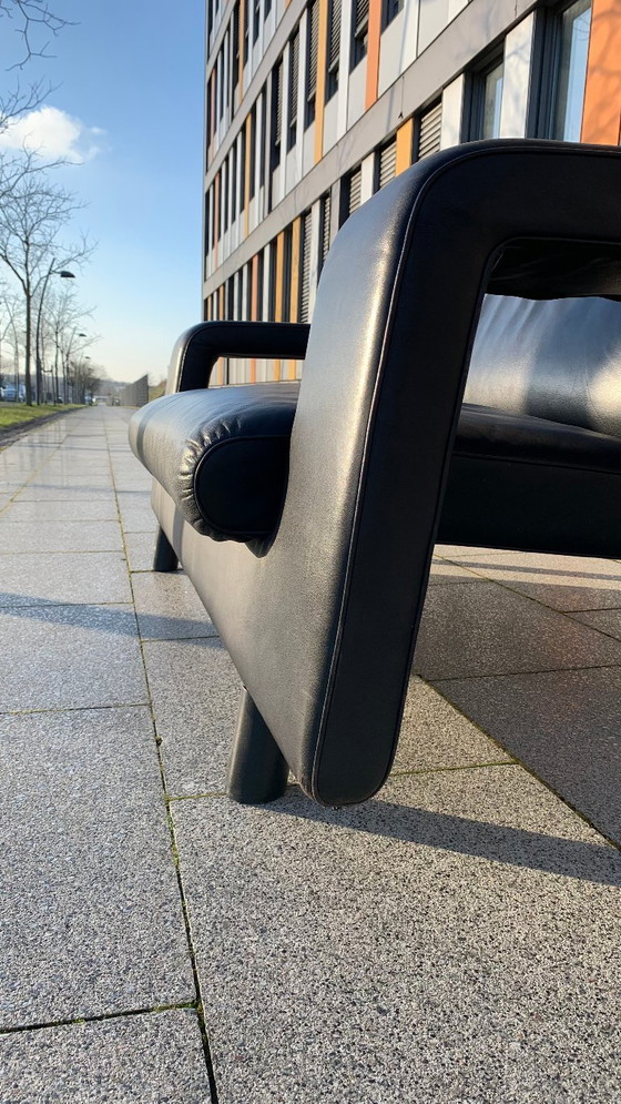 Image 1 of ABSOLUTE RARITY - SOFÁ DE DISEÑO DE SEDE DS 107 Cuero negro