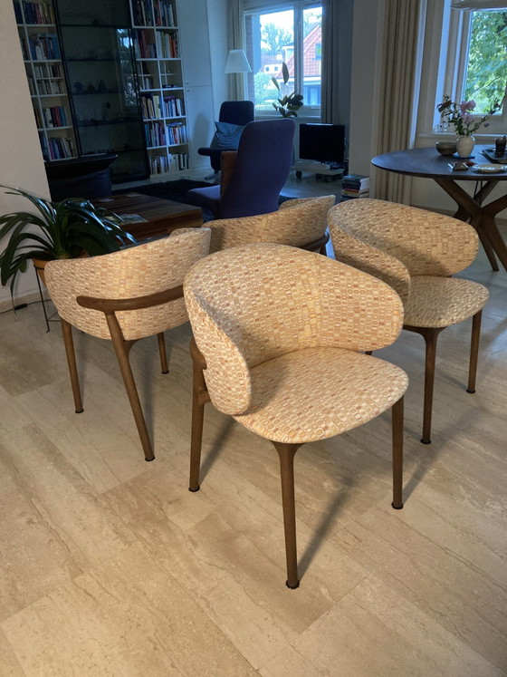 Sedia Artisan Mela noce (set di 4) – Sedie da pranzo, Tessile, Legno (photo 2 of 10)