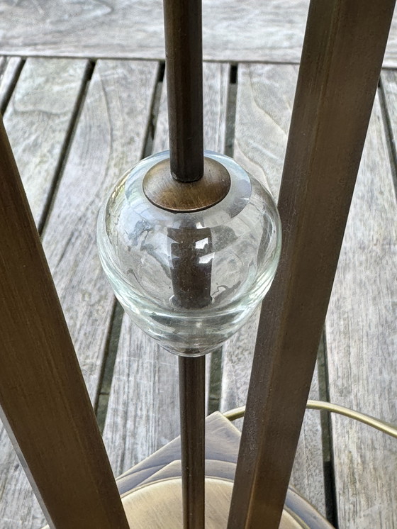 Image 1 of 🔷 UNICUM | Il Paralume Marina Bronze Table Lamp | Italian Design | Murano Glass | 1987-1995