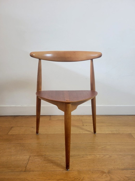 Image 1 of Set di quattro sedie "The Heart" di Hans J. Wegner per Fritz Hansen.