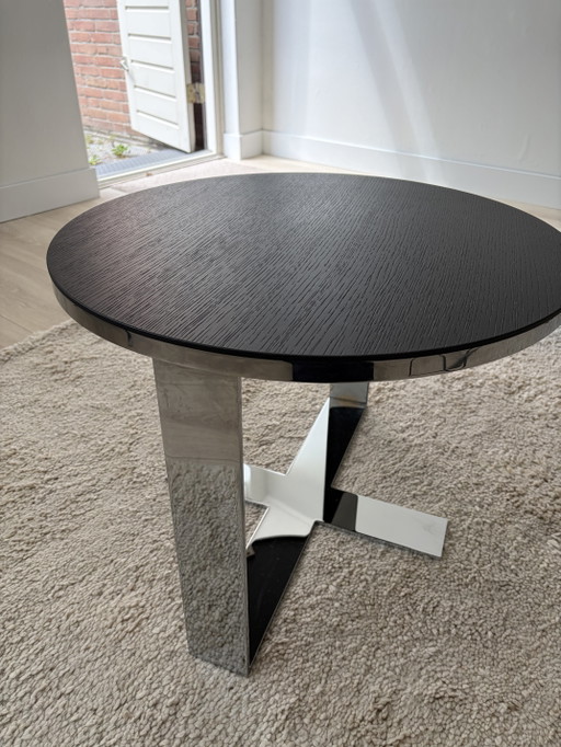 Maxalto Eileen Bijzettafel B&B Italia 60 cm – Chrome, Wood (photo 2 of 11)
