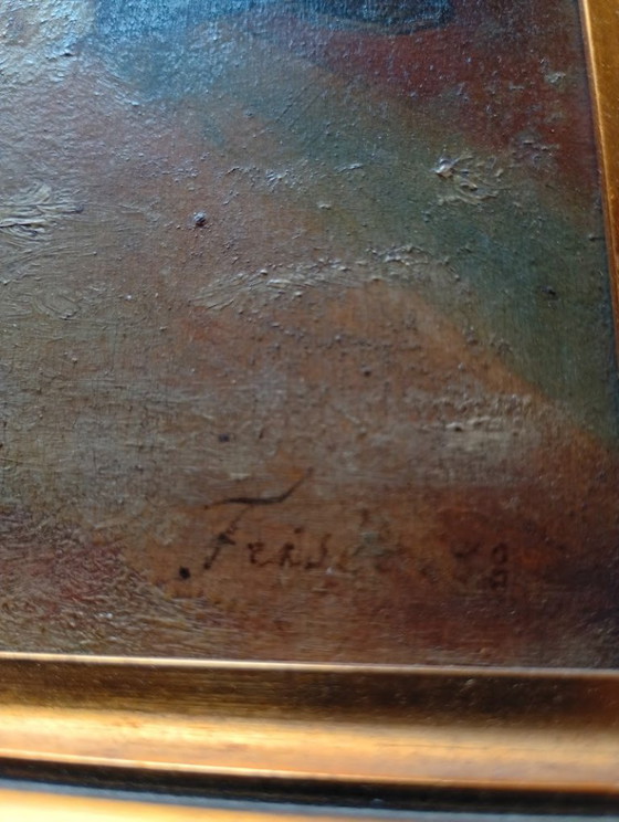 Image 1 of Authentic 19th-century French Genre Painting on Panel – École d'Écouen