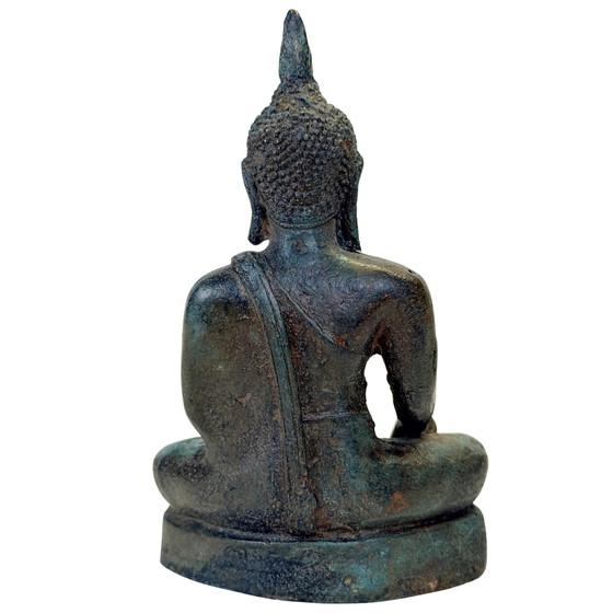 Antique Thai Buddha in Sukhothai Style – Ayutthaya, 17th–18th Century – Sculpture, Bronze (photo 5 of 11)