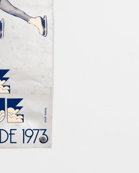 Image 1 of Championnat Du Monde Patinage Artistique 1973 Originale Vintage Serigrafia Poster Sport Invernali Pattinaggio di Figura 80x40 cm