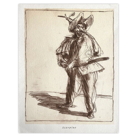 Image 1 of Claude WEISBUCH La commedia dell'Arte - Scarpino lithograph 2006