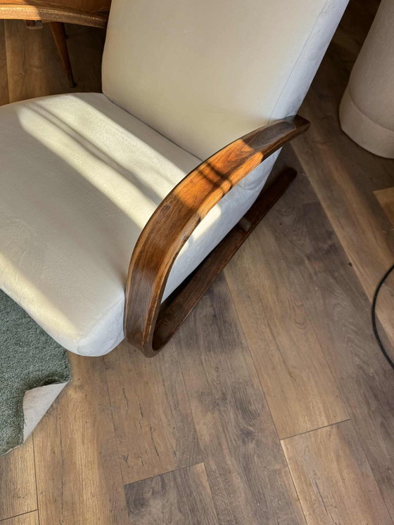 Model H 269 Lounge Chair from Jindrich Halabala, 1930s – Armchairs, Velvet (photo 8 of 9)
