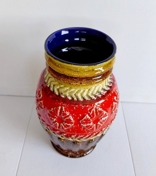 Vintage WGP Vase Bay Keramik, 72/25 Schönes Relief, 60/70 – vazen, Ceramic (photo 2 of 9)