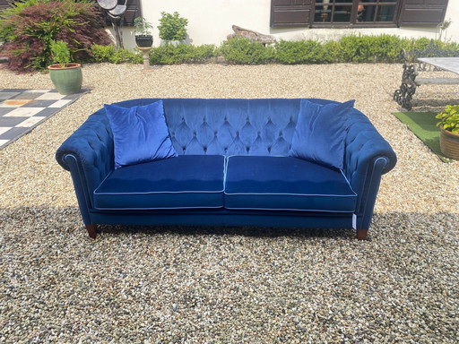 Chesterfield Velours driezitter
