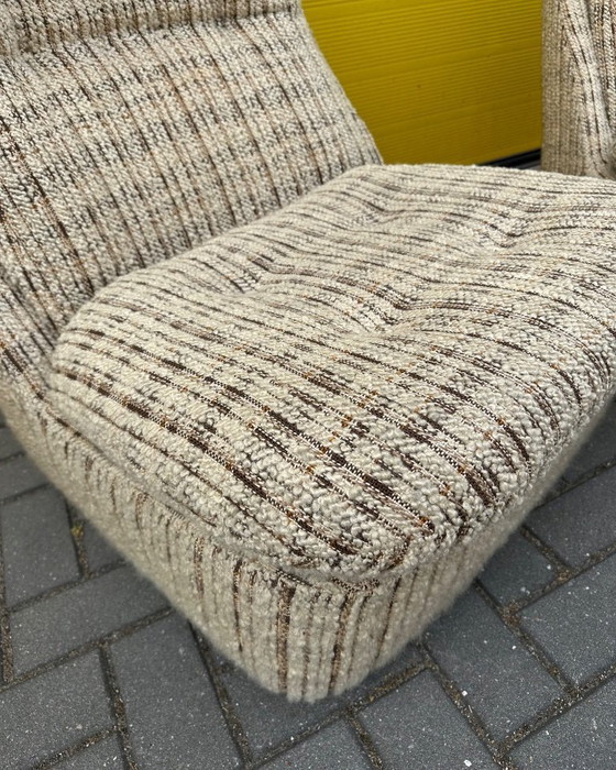 Image 1 of Set di poltrone lounge vintage - Intrecciato color crema/beige/marrone