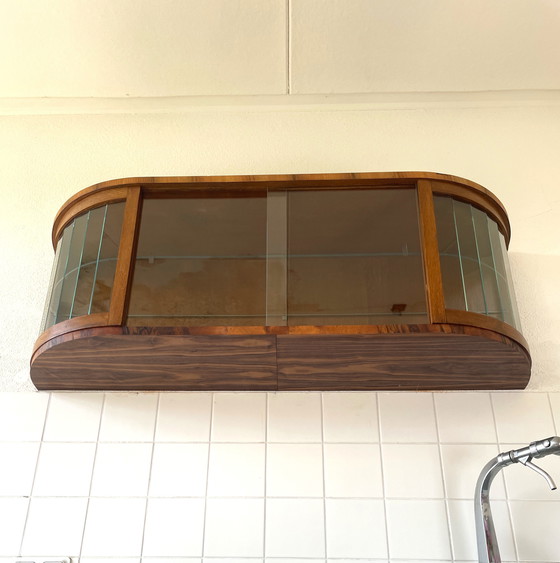 Image 1 of Vetrina sospesa, mobiletto unico in stile art déco 