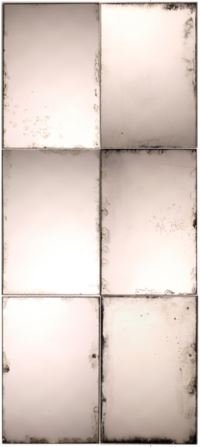 Image 1 of Set: 6 handversilberte und antikisierte Spiegelfliesen