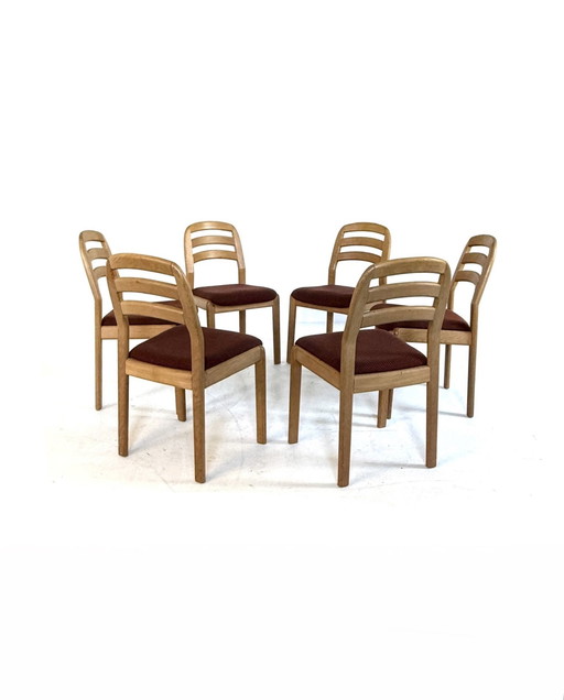 6x chaise de salle à manger vintage Dyrlund '70s