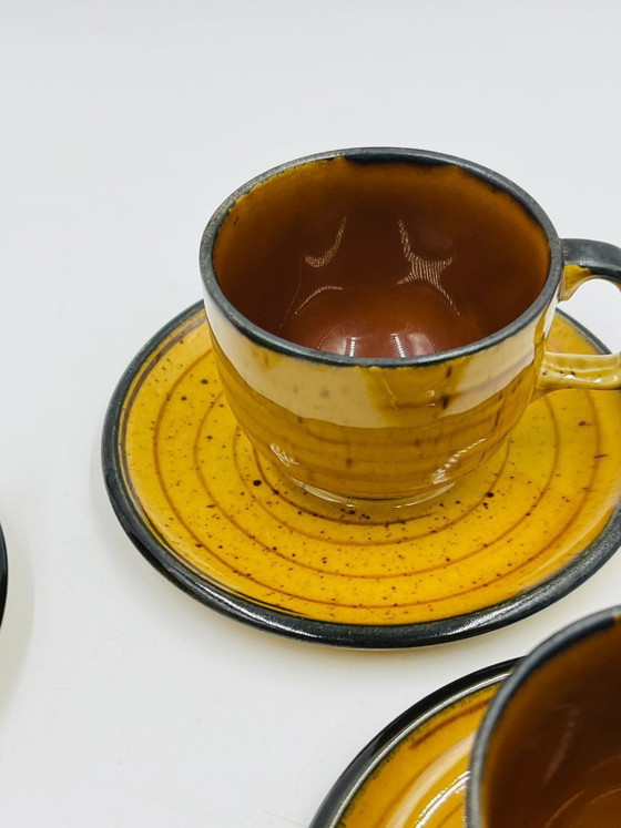 Image 1 of Lot de quatre tasses et sous tasses Boch  Palma vintage