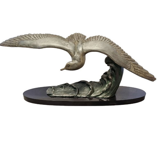 Art Deco Albatross Sculpture Marcel Leducq – beeldhouwkunst, Marble
