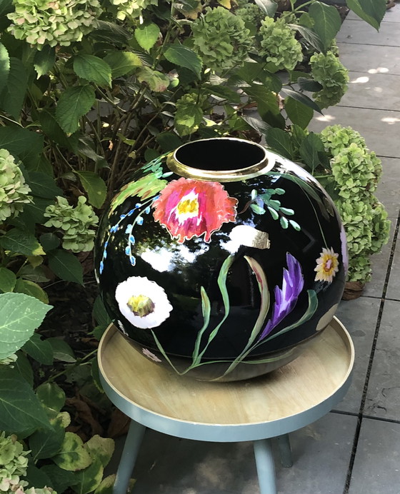 Image 1 of Vibe Art Hand-Painted Vase New!