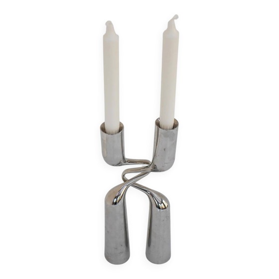 Image 1 of Skulpturale Kerzenhalter, „Tango/Double“, modernes dänisches Design von Mikaela Dörfel
