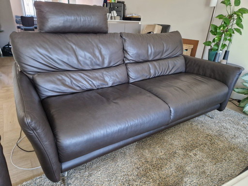 Shields - Georgia - brown leather sofa set (2.5 and 3-seater)