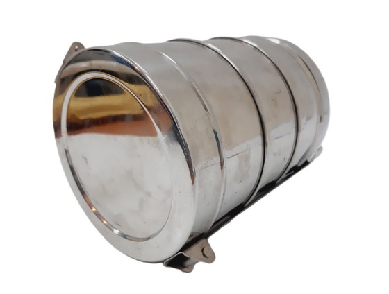 Image 1 of Stoviglie in acciaio inox vintage - Lunch Box a 3 livelli