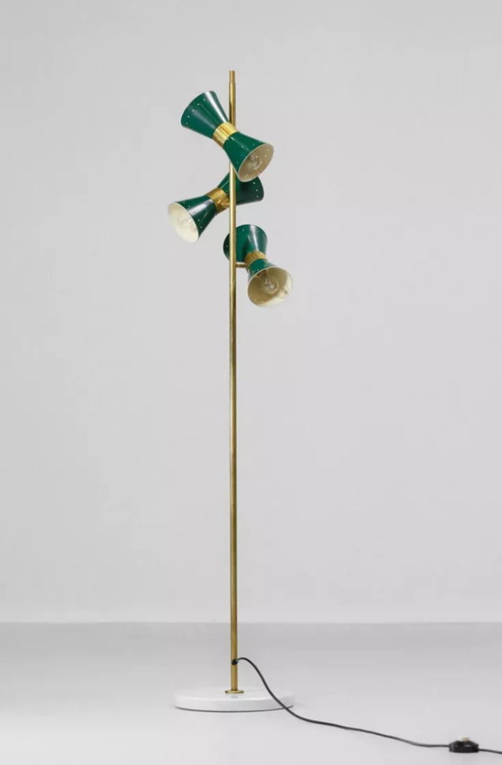 Image 1 of Lampadaire diabolo vert