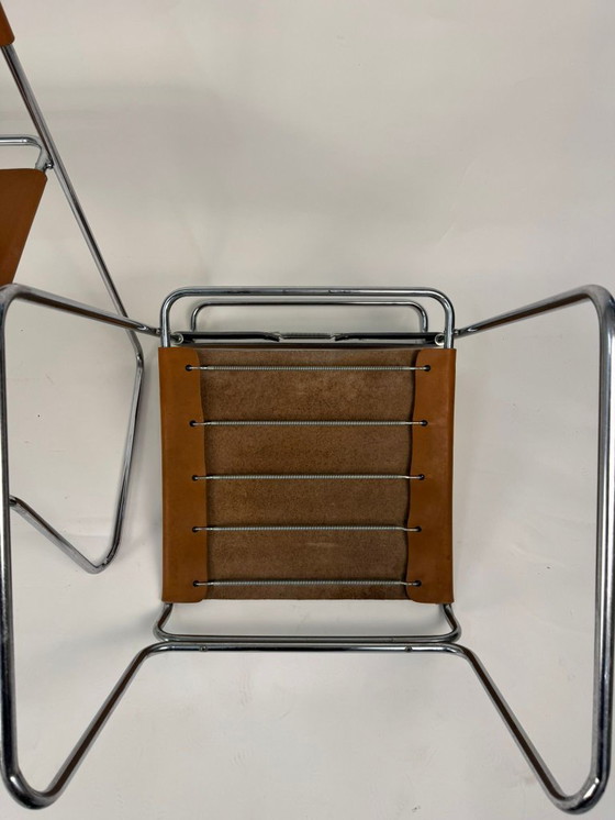 Image 1 of 1v2 Libellula chair Giovanni Carini Planula 70s vintage leather