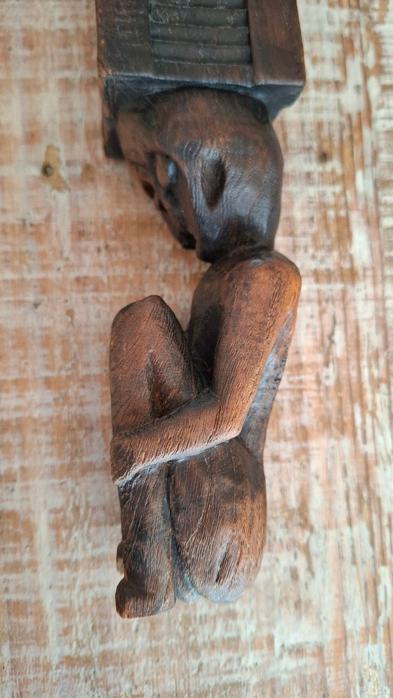 Westafrikanischer ritueller Holzstab – Dekorative Objekte, Wood (photo 2 of 7)