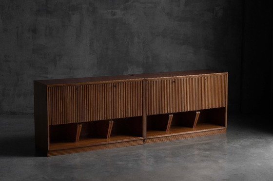 Image 1 of Credenza a doghe modernista, Italia, anni '60