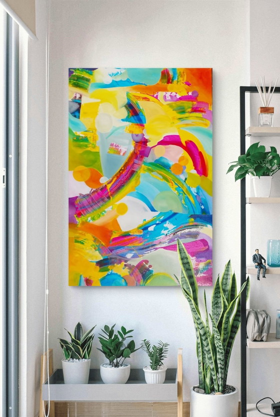 Image 1 of Acrylic painting #rainbowXL 100x150cm