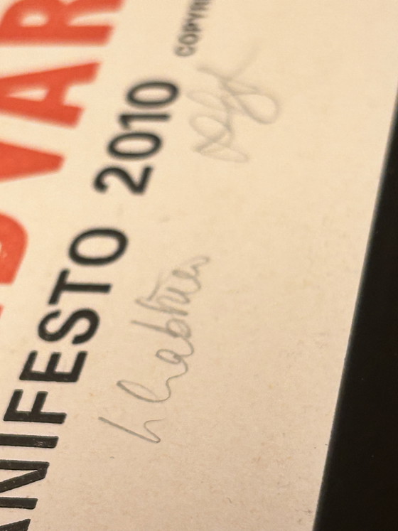 Image 1 of Signed Aardvark Manifesto 2010 Letterpress Print – Lesley Greening Lassoff & Pea Crabtree