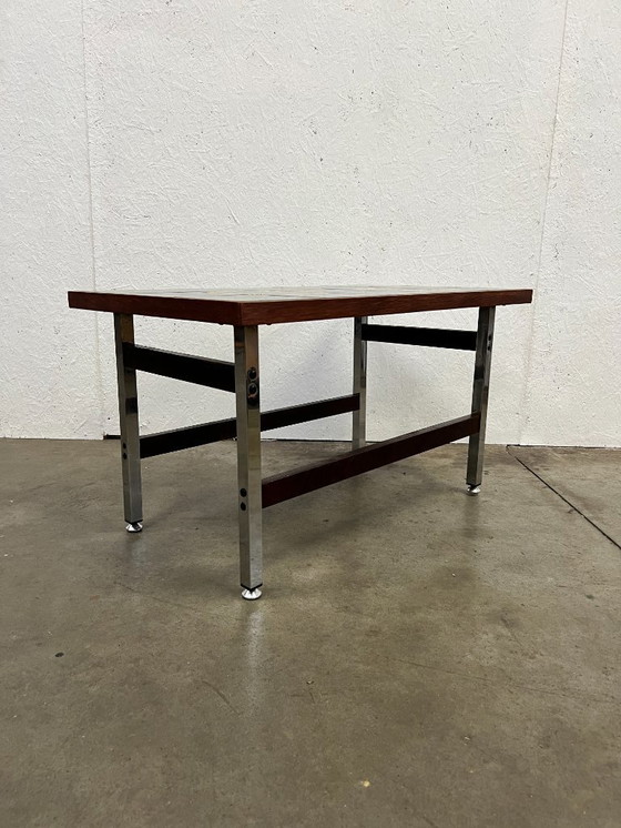 Image 1 of Tavolino da caffè vintage, piano in ceramica, Belgio anni '60