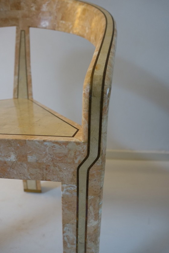 Image 1 of Conjunto de dos sillas Triancolori estilo Maitland Smith, década de 1970