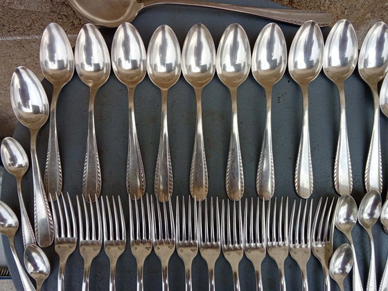 Image 1 of Ménagère de 36 pièces en métal argenté – Orfèvres Argental 