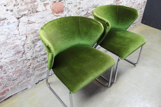 Image 1 of Fauteuils lounge style années 50. Lot de deux. Velours vert.