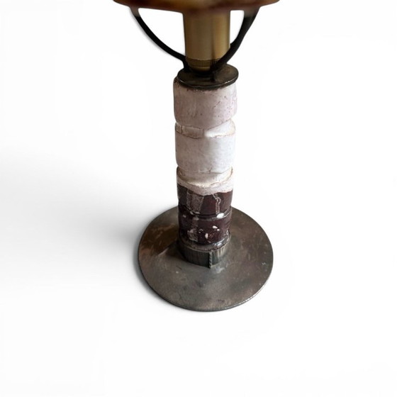 Image 1 of Lampe de table vintage en céramique avec pied en métal, Europe années 1970