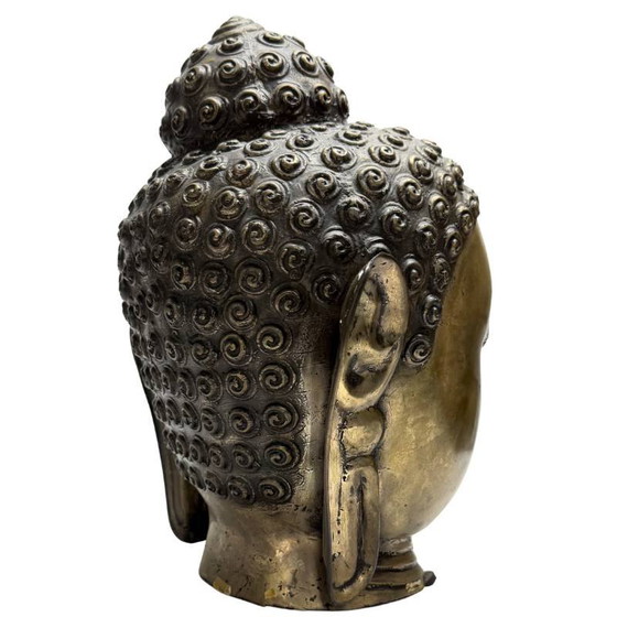 Cabeza de Buda Bronce – Dorada Antigua – Asia del Sur/Sudeste – Lote 467 – Esculturas, Bronze (photo 4 of 13)
