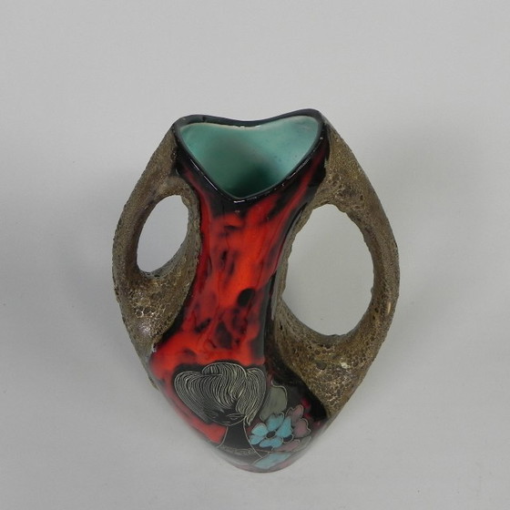 Image 1 of Vallauris Fat Lava Vase, 1950er Jahre