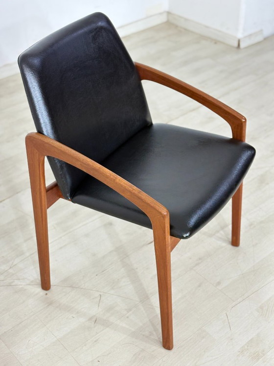 Deense designfauteuil uit het midden van de 20e eeuw / Teakhouten stoel / Fauteuil uit de jaren 60 / Deense (photo 4 of 10)