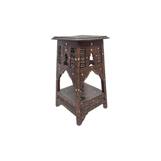Image 1 of Antique Moroccan mashrabiya side table, late 19th century