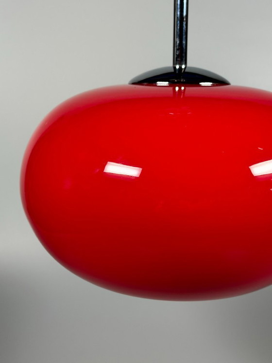 Image 1 of 60er 70er Jahre Lampe Leuchte Hängelampe Glas Deckenlampe Space Age Design