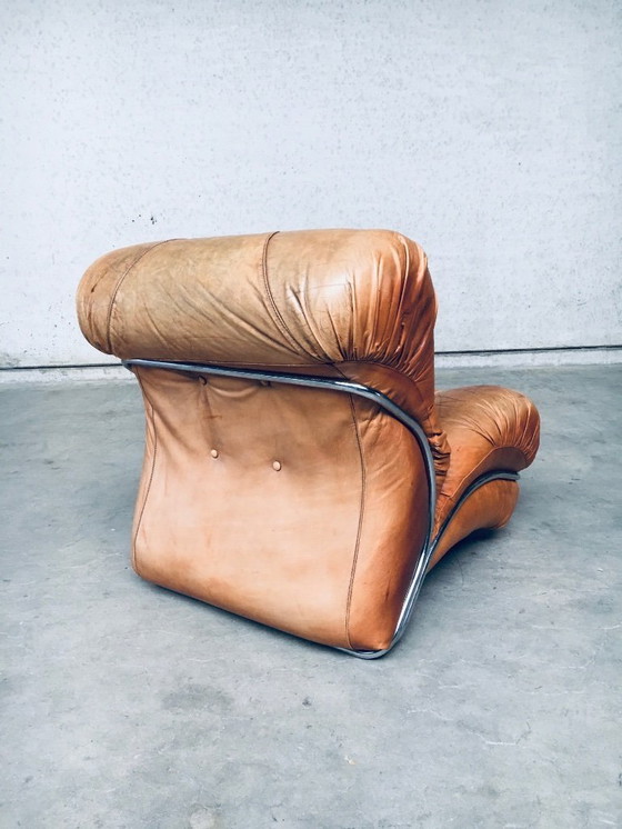 Image 1 of Midcentury Modern Italian Design 'COROLLA' Leather Sectional Sofa by I.P.E. Italy 1970's